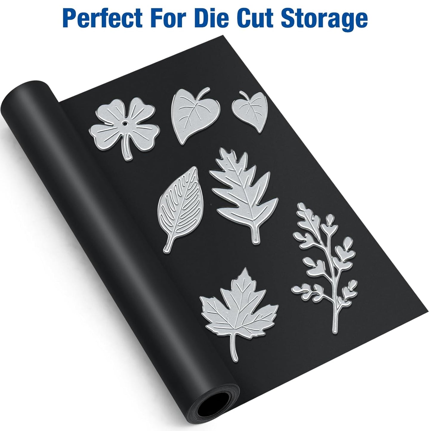 Amylove 8" x 10 ft Extra Large Magnetic Sheets for Crafts Non Adhesive 30 Mil Flexible Sheets for Die Cuts Arts Crafts Refrigerator and Metal Cutting Die Storage