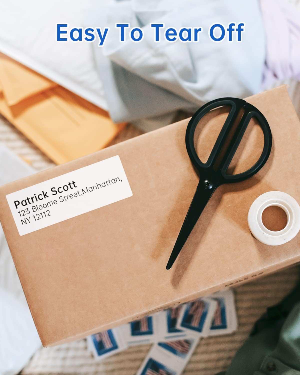 Phomemo Address Labels for M-Series Label Makers, Thermal Mailing Stickers, Easy to Peel Off. White, 1" x 2-5/8", 130 Per Roll, 3 Rolls