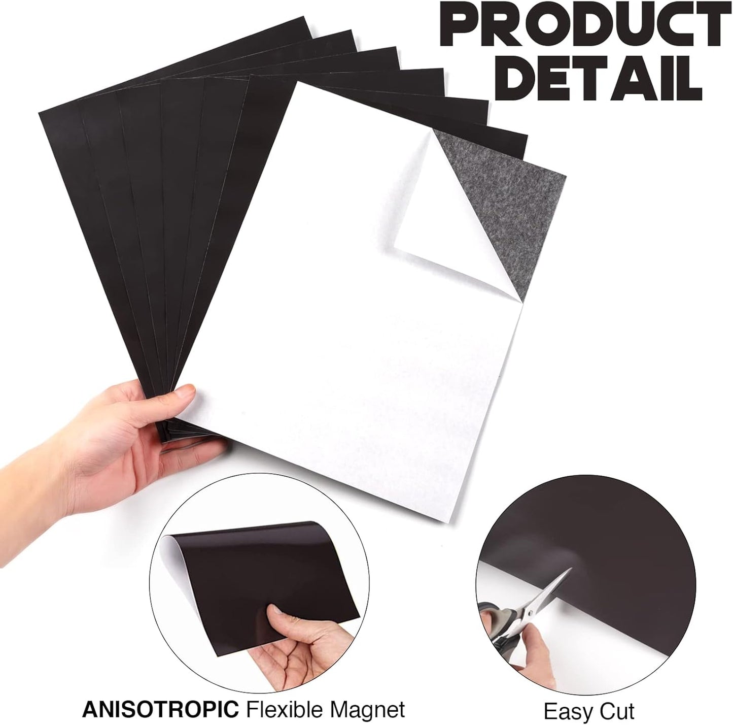 8.5X11 Inches Picture Magnets for Refrigerator, Letter Size (Bulk 40 Pieces),Magnetic Sheets with Self-Stick Adhesive for Home/Classroom/Office,Easy Cut DIY Photo Magnet