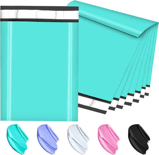 Poly Mailers 10x13 Inch 200 Pcs, Teal Shipping Bags, Mailing Envelopes with Self Seal Adhesive Strip, Waterproof and Tear-Proof Poly Bags for Non-Fragile Items