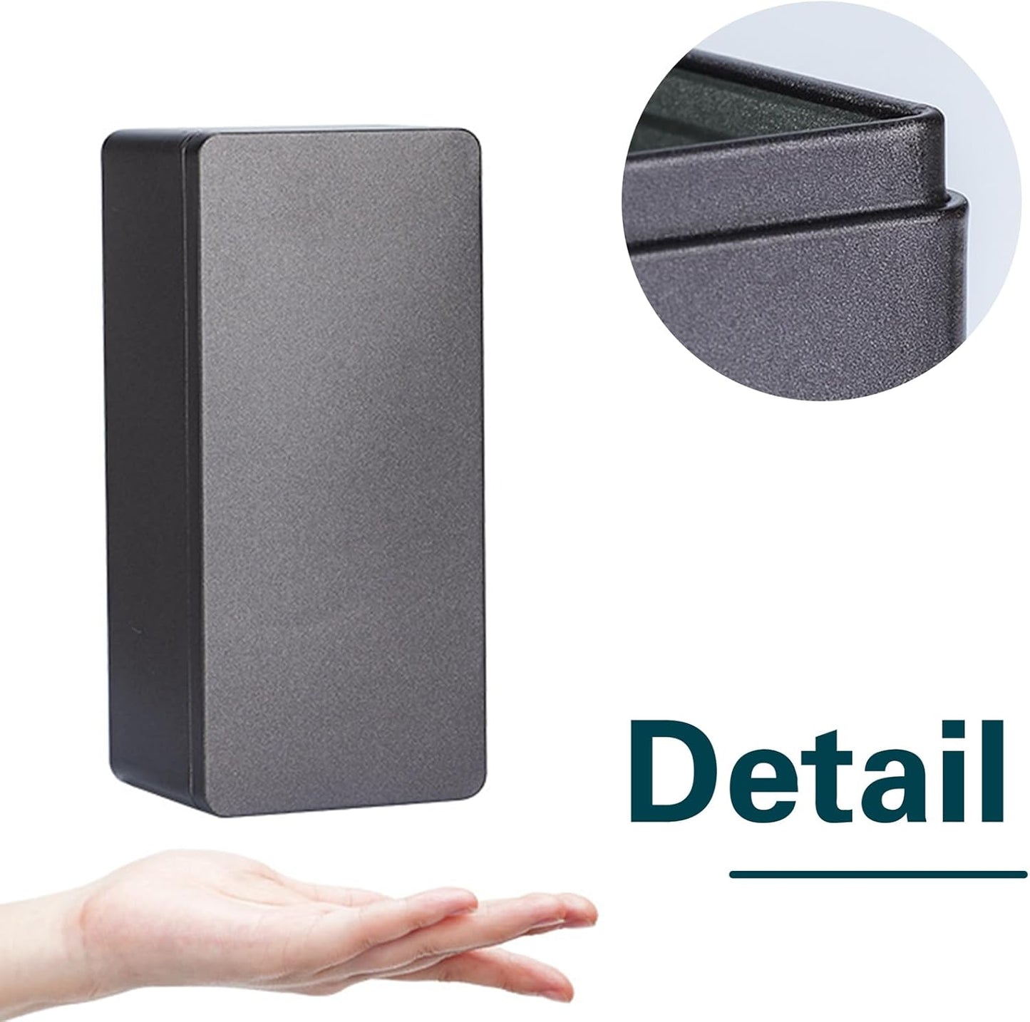 Black Metal Cash Box Money Holder Money Box for Cash Single Row Currency Tray Money Storage Box with Lid Cash Organizer Money Saving Organizer Money Gift Box Organizer, 7.28 x 3.35 x 2.76 inch