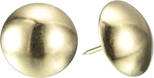 uxcell Upholstery Tacks Nail Pins Furniture, 30Pcs 25x25mm Thumb Tack Pins Assortment Kit Carbon Steel for Home Sofa DIY Decorative Nail Heads Nails, Gold