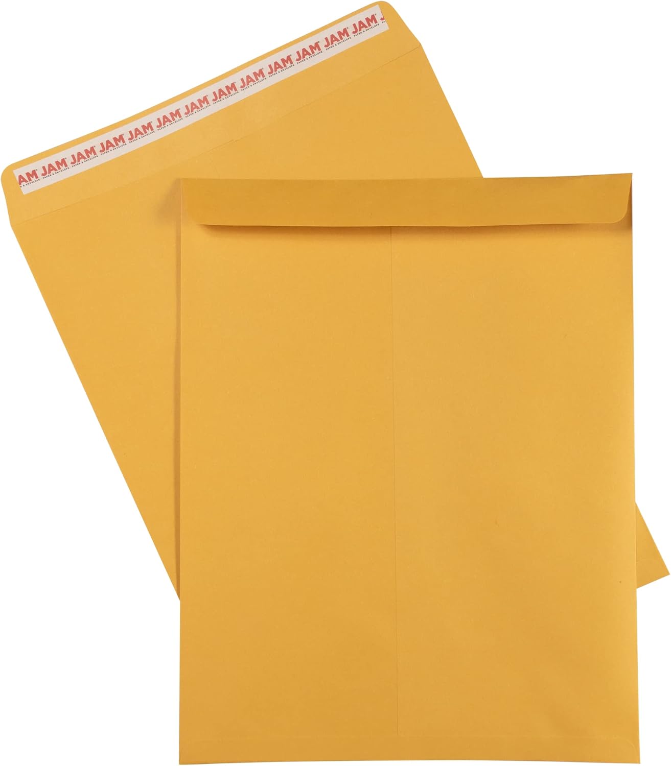 JAM PAPER 12 x 15 1/2 Open End Catalog Recycled Envelopes with Peel and Seal Closure - Brown Kraft - 50/Pack