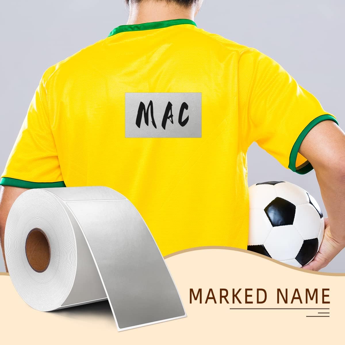 PARLAIM 3" x 5" Rectangle Adhesive Permanent Color Code Stickers,500 per Dispenser Box Roll Square Label Inventory Stickers (Silver)