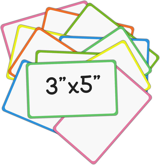 12 Pack Magnetic Dry Erase Labels 3x5 Inches - Reusable Magnetic Name Tags & Mini Dry Erase Board for Refrigerator, Classroom, Office - Eco-Friendly Whiteboard Labels for Notes, Lists, Organizing