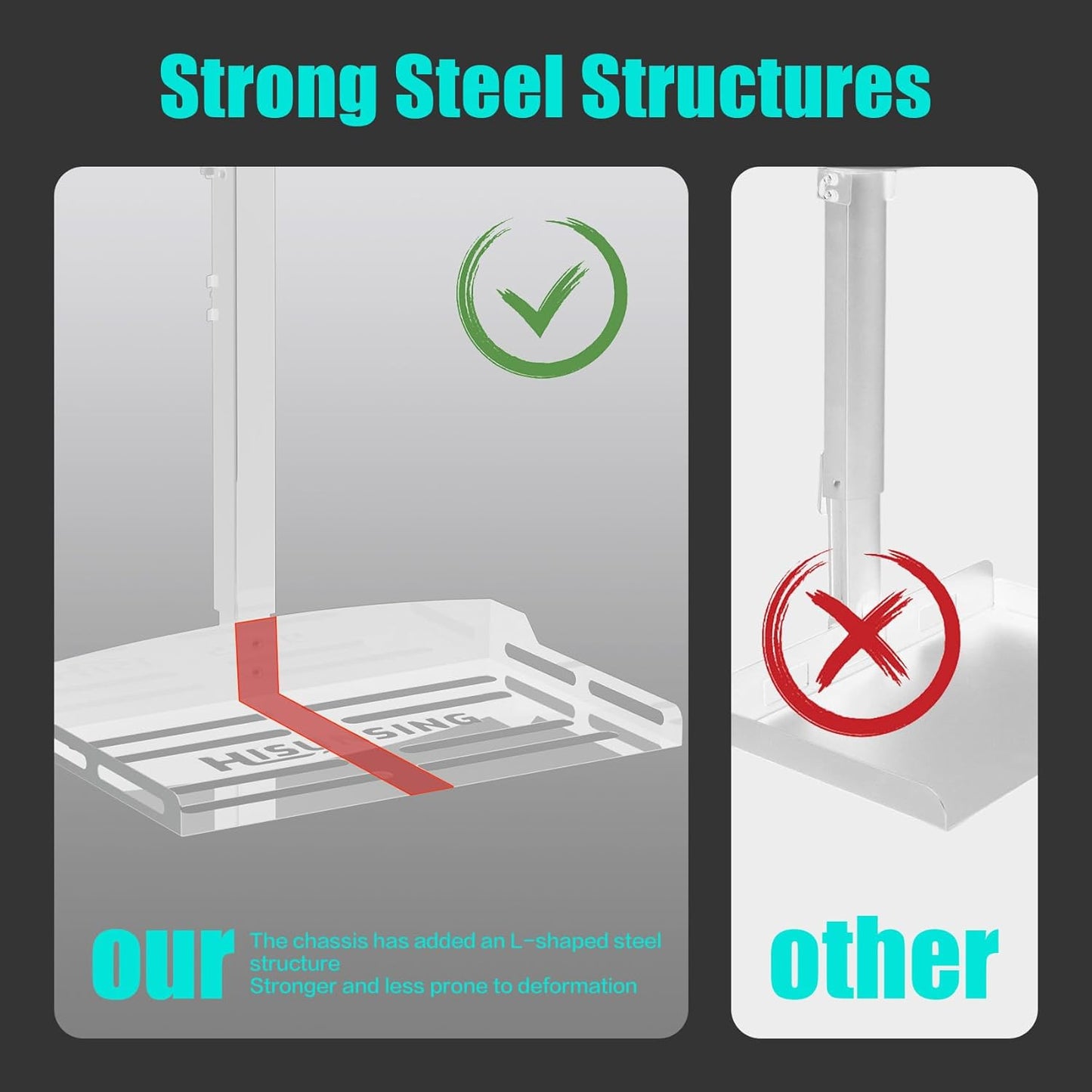 Universal Projector Ceiling Mount with Tray, Projector Wall Mount Hidden Cable Routing, Height Adjustable up to 22.8 inches, Holds up to 11 lbs, Ideal for Home Theater and Office - White