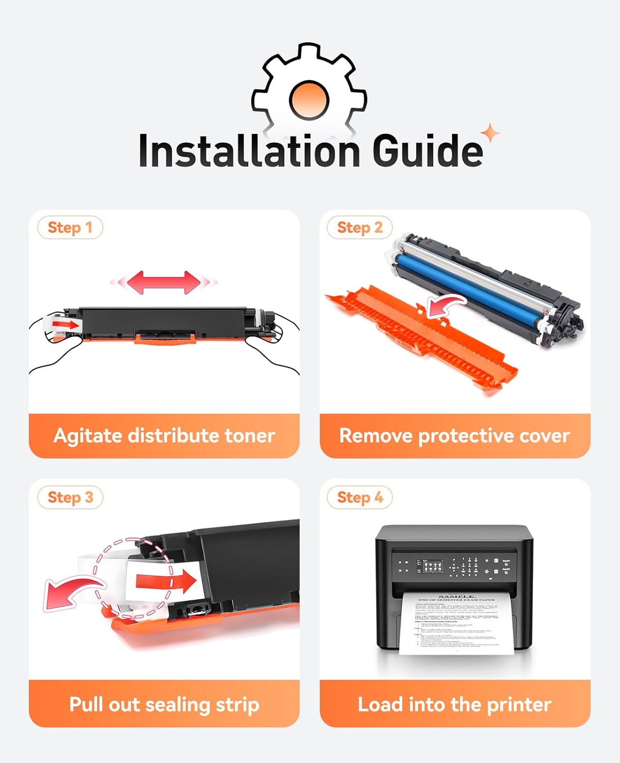 130A Toner Cartridge Set（4-Pack Black Cyan Yellow Magenta） High Yield Replacement for HP 130A CF350A CF351A CF352A CF353A Compatible with HP Color Laserjet Pro MFP M176n M177fw Printer Ink M176 M177
