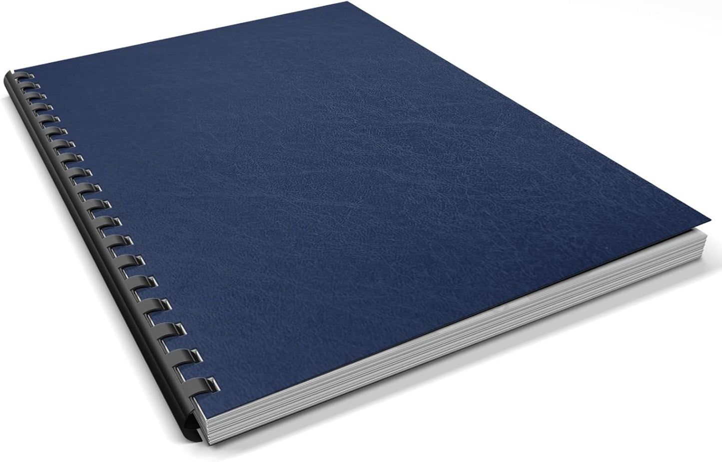 Binditek 50 Pack 16 Mil Leather-Textured Heavyduty Polycovers, Letter Size, Plastic Binding Presentation Back Covers, 8-1/2 x 11", Square Corners, Unpunched, Navy