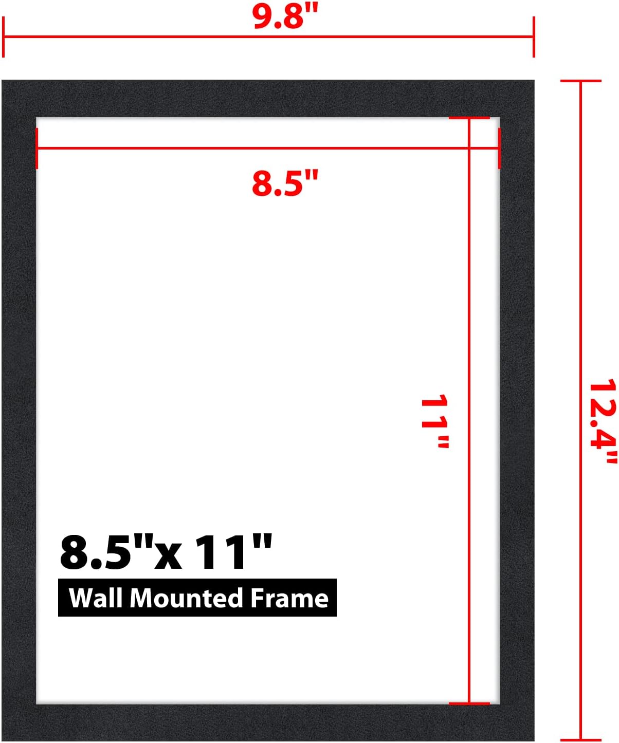 8.5"x 11" Self Adhesive Magnetic Sign Holder, Double Sided Window Magnetic Display Frame with Clear PVC and Strong Magnetic for Office,Home,Store,Door,Glass,Wall Display Frame(Black,20Pack)