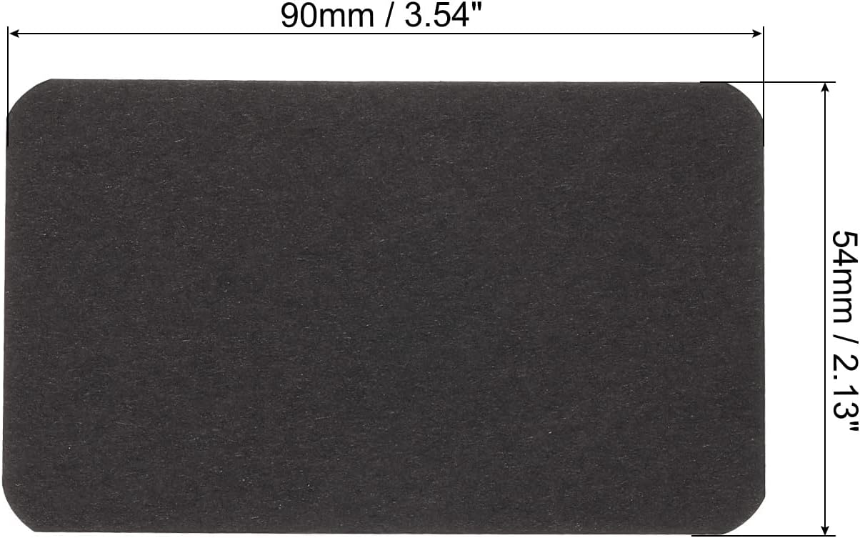 PATIKIL 3.5" x 2" Blank Paper Business Cards, 100 Pack Small Index Flash Cards Words Message Note Card Mini Paper Tags for DIY Gift Craft Scrapbooking, Black