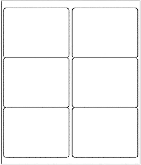 9527 Product 6 up 3-1/3 X 4 Sticker Labels Shipping Address Labels for Laser/Ink Jet Printer,500 Sheets,Total 3000 Labels