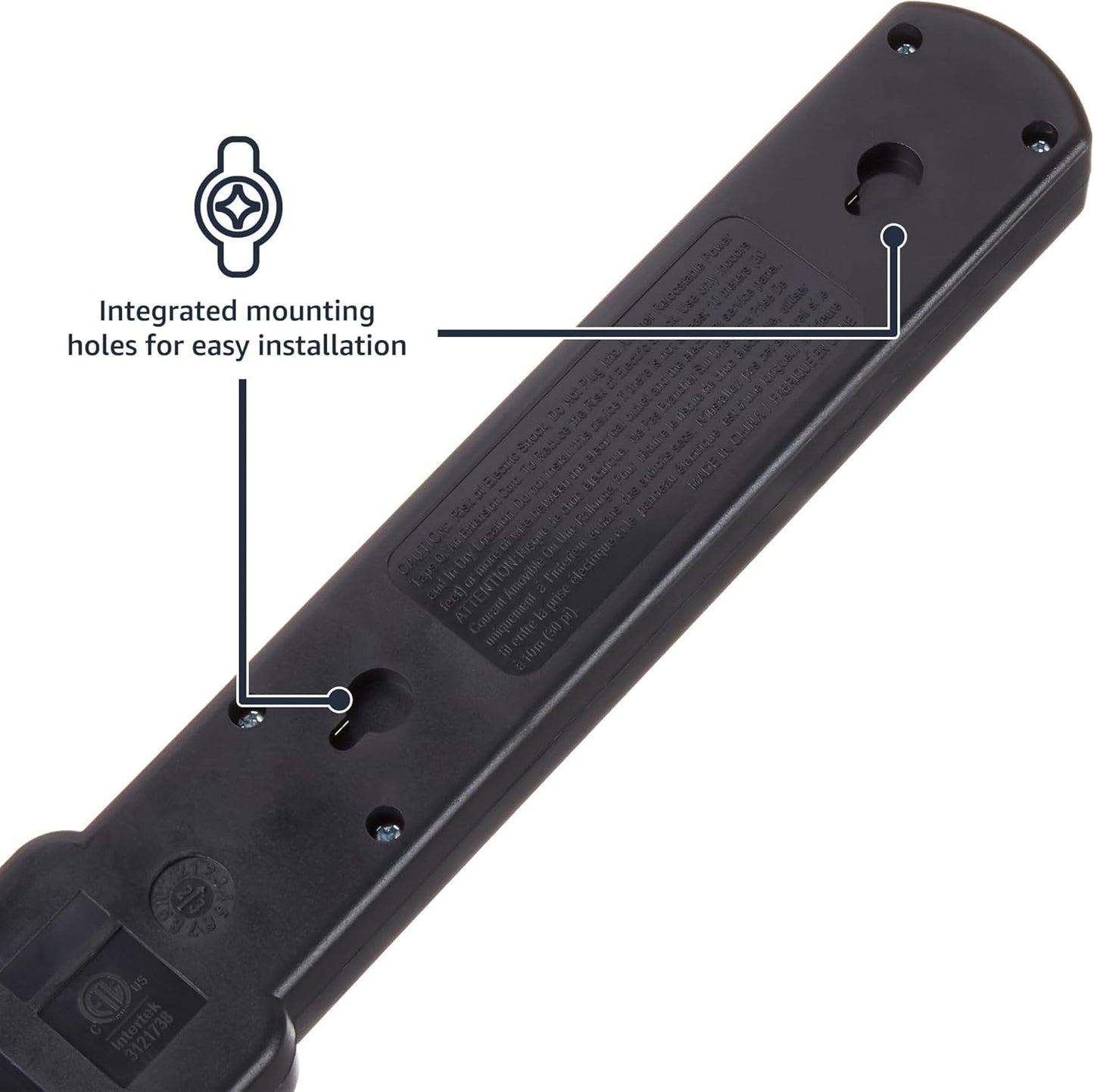 Amazon Basics Surge Protector Power Strip, 6-Outlet with 200J Protection, 2ft Extension Cord, Rectangle, Black (20 Pack)