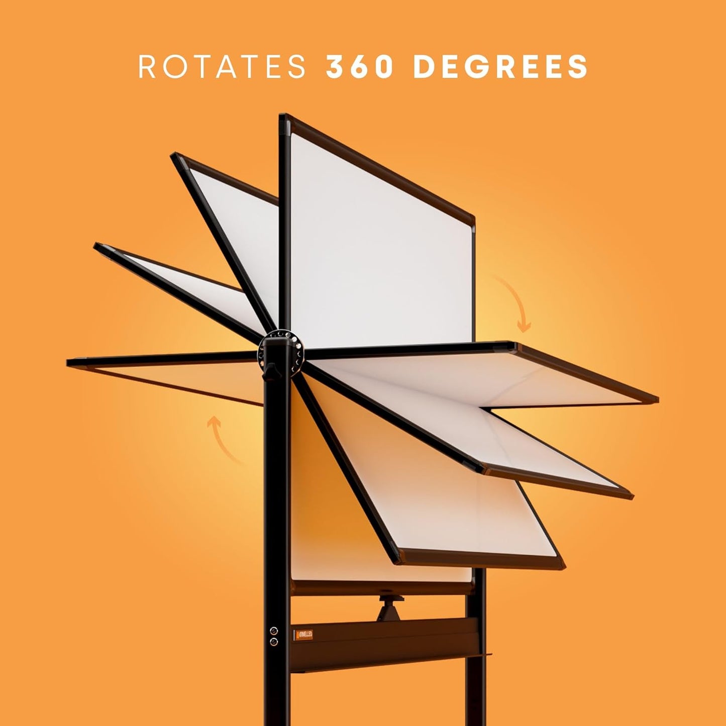 Rolling Dry Erase Board 48 x 36 - Large Portable Magnetic Whiteboard with Stand - Double Sided Easel Style Whiteboard with Wheels - Mobile Standing White Board for Office, Classroom & Home