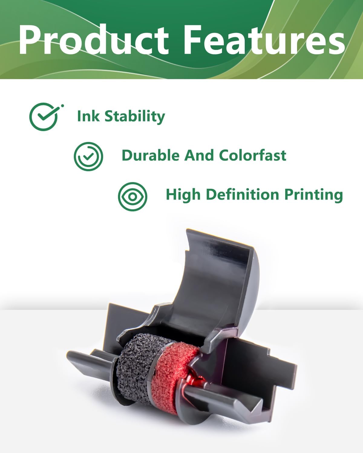 5 Packs IR40T Calculator Ink Roller Printer Ribbon IR-40T CP13 MP-12D PR-42 IR-40T, Black & Red Compatible with Casio HR-100TM HR-150TM HR-170RC, Sharp EL-1750V EL-1801V