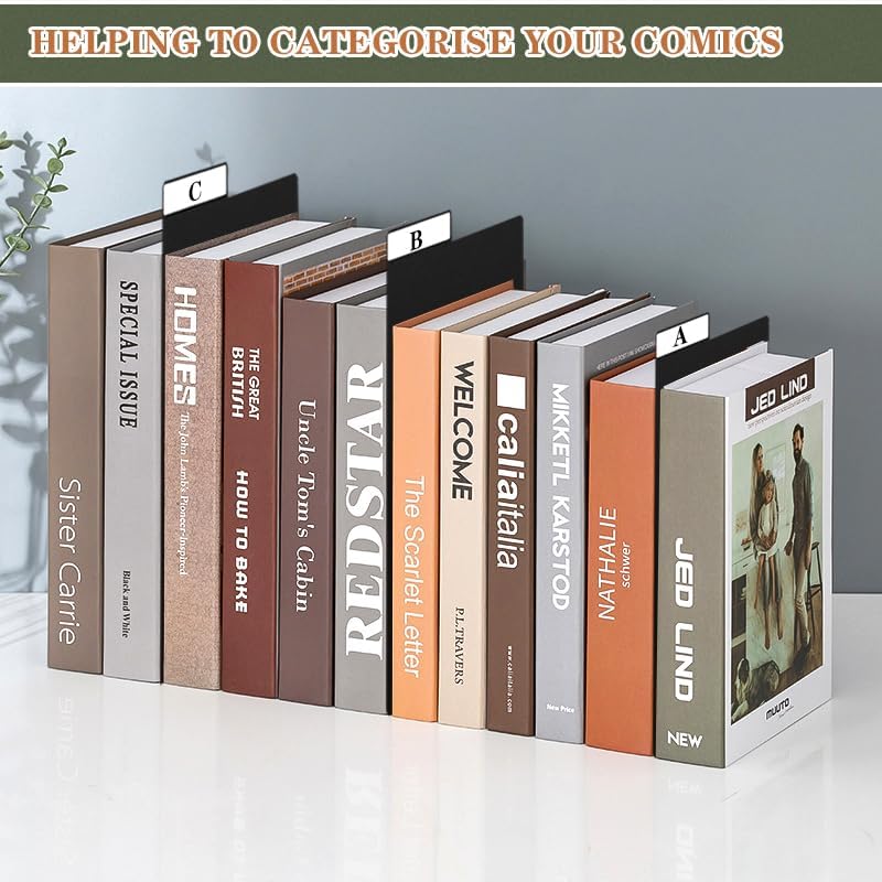 30 Pieces Comic Book Dividers with Tabs,Patient Divider Cards,Card Dividers Comic Book Boards for Storage Boxes 11.22 X 7.24 Inche