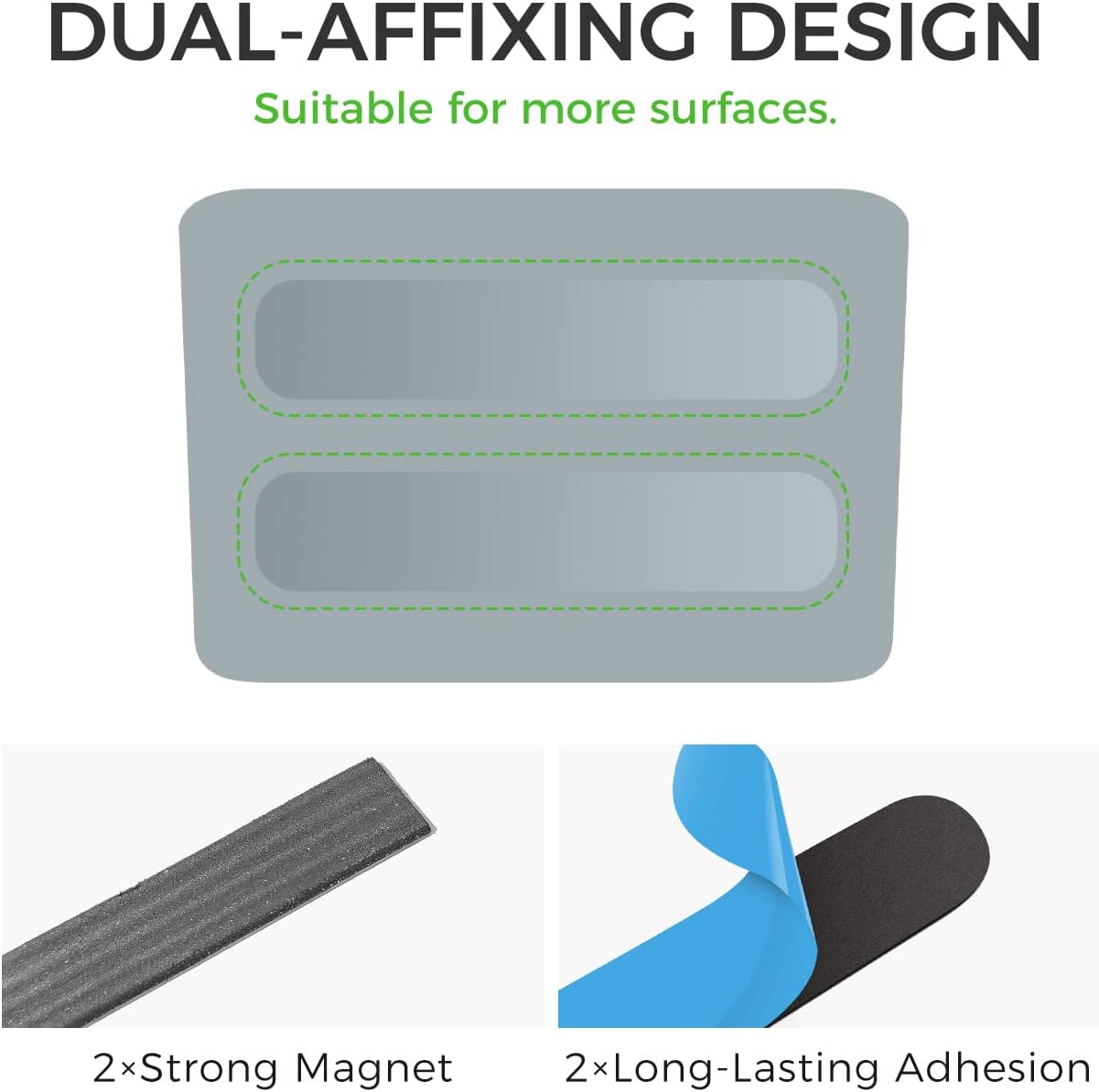 loukin Magnetic Marker & Remote Control Organizer, Dry Erase Marker Holder, Magnetic Storage for Whiteboard or Refrigerators (Gray)