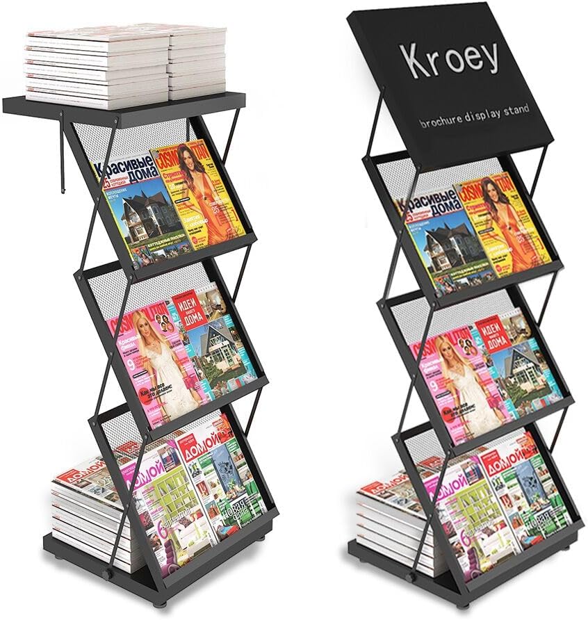 foldable brochure display stand,magazine holder for exhibition and trade show,Office magazine rack