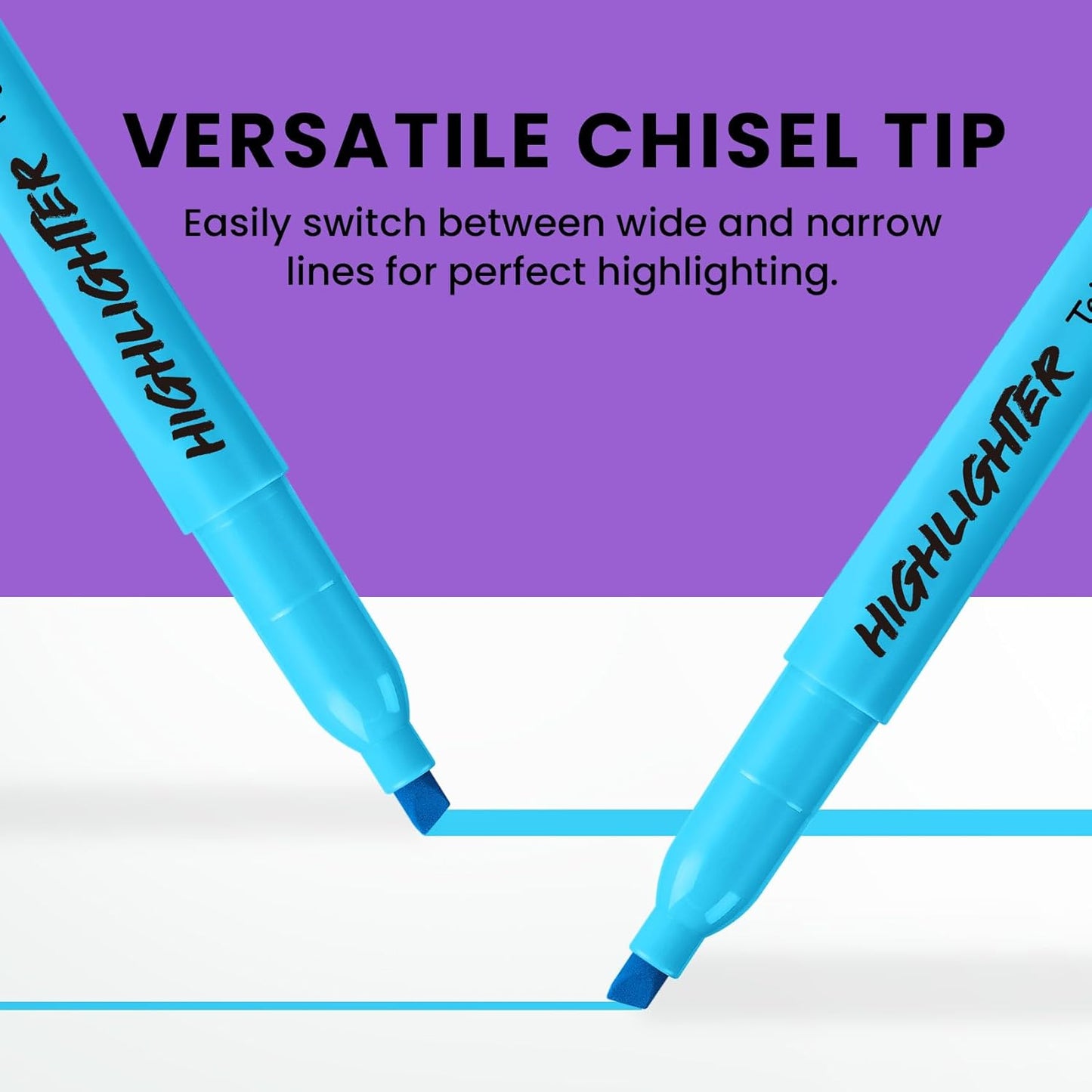 Taja 288 Pack Highlighters Bulk Assorted Bright Colors, 6 Colors Chisel Tip Highlighters Markers Set with No Bleed Ink, Perfect for School & Office Supplies