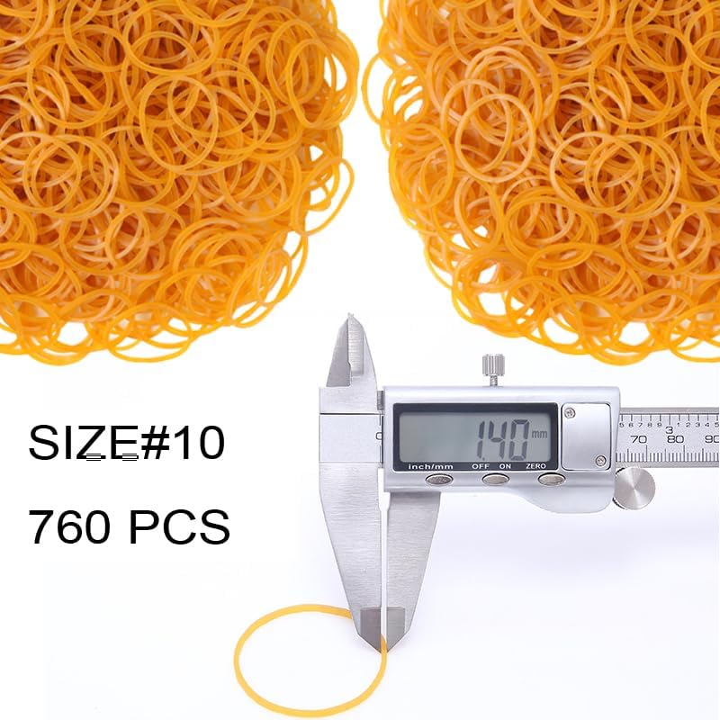 Rubber Bands 760pcs Size#10 Yellow Elastic Rubber Band 1inch Small Rubber Bands for Office Supplies Home