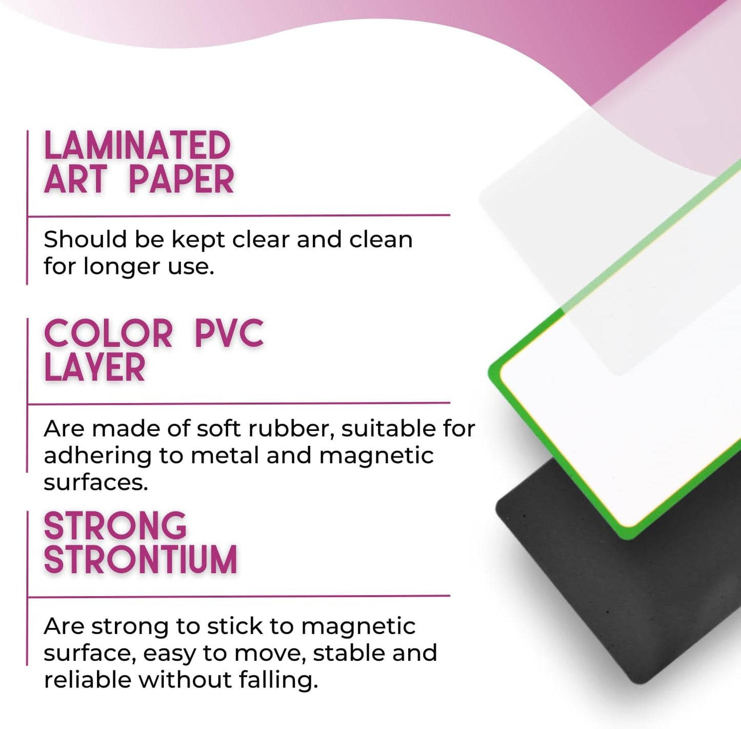 Availey 32 Pieces (3 x 5") - Colored Border Magnetic Dry Erase Labels - Reusable Strips for Classroom Home Office Garage Refrigerator Blank Writable Erasable Cards Name Tags Students Locker Shelf