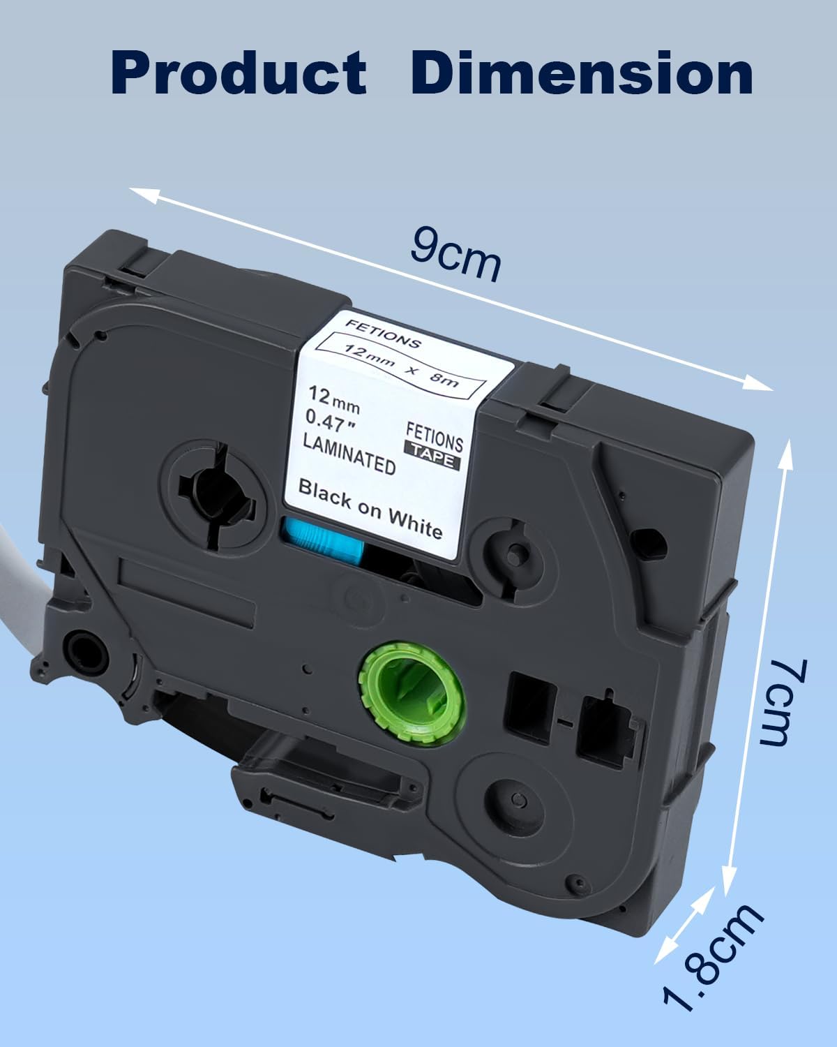 Label Maker Tape TZe-231 Replacement for Brother and Dymo (TZe x 5 Pack)