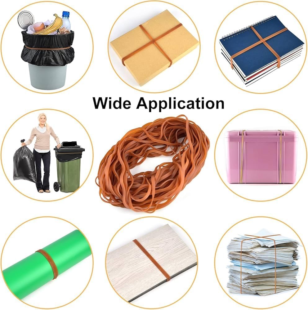 Rubber Band Depot, Size #117, Long Rubber Bands - Rubber Band Measurements: - Approximately 50 Rubber Bands Per Bag - 1/4 Pound Bag