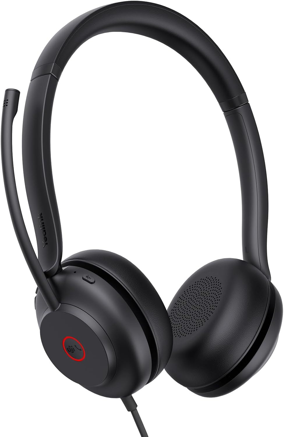 Yealink UH35 USB Headset for PC, Wired Headphones with Noise Cancelling Microphone, Certified Teams, All-Day Comfort Design, Stereo Headset for Home Office Online Meeting, Easy Mute, Busylight