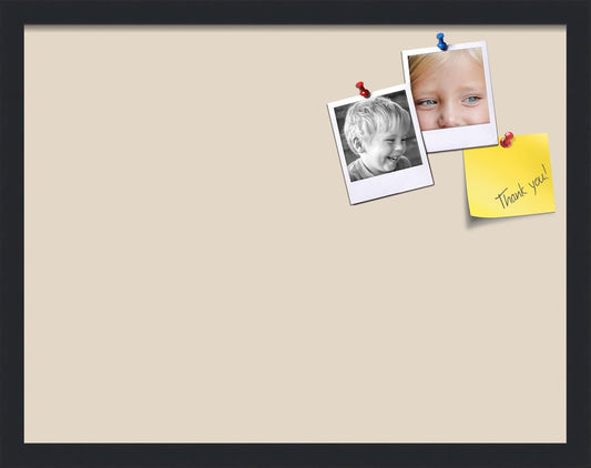 PinPix 22x17 Inch Cork Bulletin Board. This Decorative Framed Pin Board Comes with Desert Pastel Design and a Satin Black Frame. Ideal for Home Office Decor or Message Board (PinPix-1815)