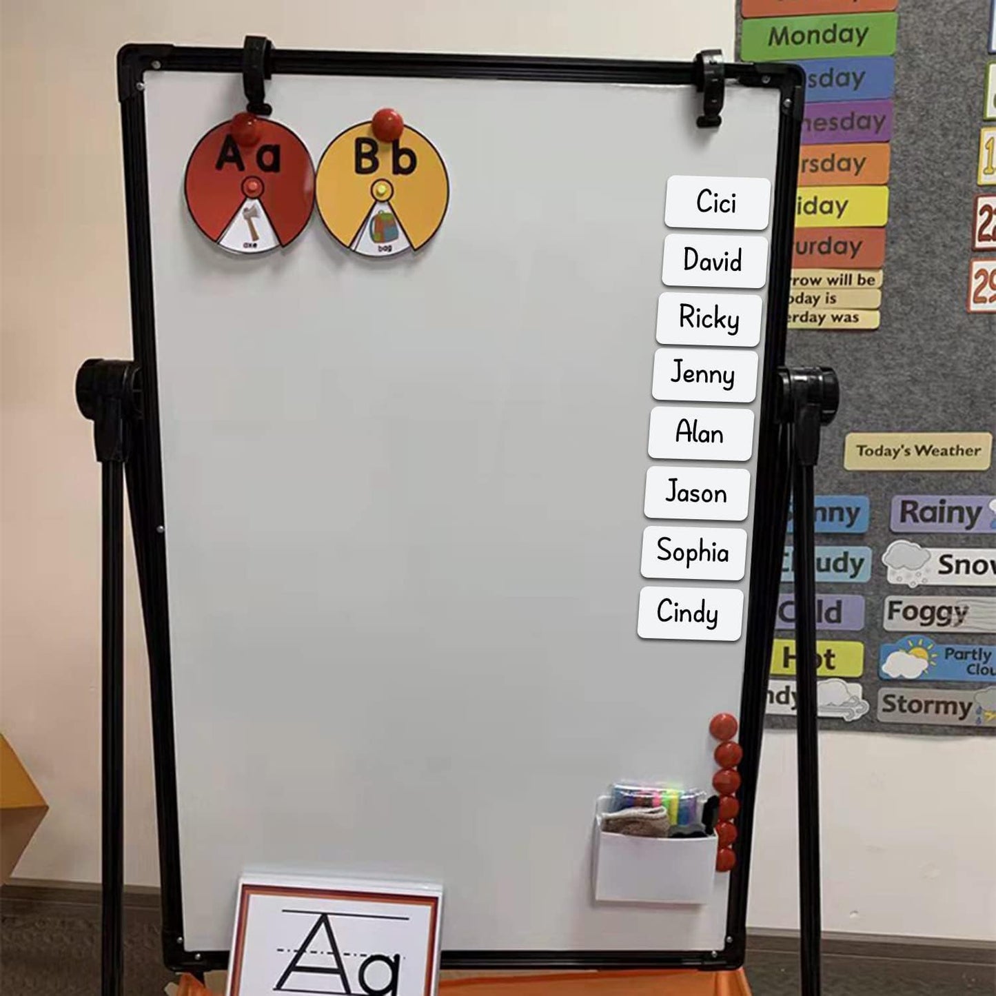 Reusable Magnetic Labels 4x2 Inch White, Dry Erase Magnetic Labels for Whiteboards，Pack of 40