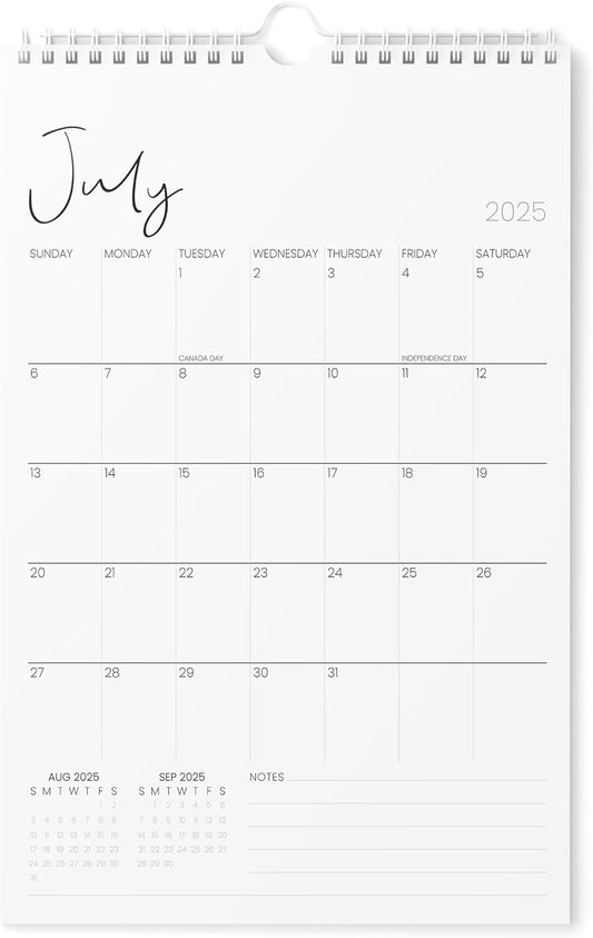 Karto Wall Calendar 2025-2026 - Vertical 11x17 inch July 2025 to December 2026 - Boost Your Productivity and Easy Planning with the Aesthetic Monthly Calendar - Cursive