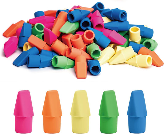 Cap Erasers for Pencils Pulk - Pencil Top Erasers Cap Erasers Toppers for Latex Free Assorted Colors School Supplies for Teachers Sudents Classroom Home and Office (60)