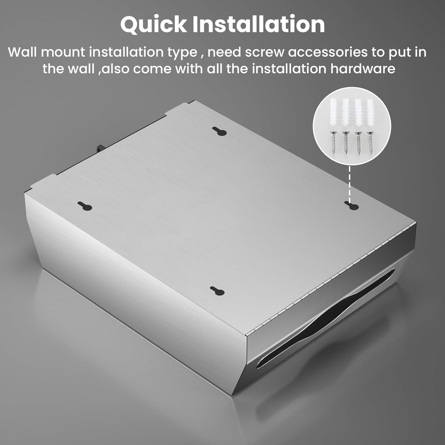 Paper Towel Dispenser Wall Mount Commercial, Stainless Steel Hand Towel Dispenser with Lock, c-fold/Multi-fold/Tri-fold Large Capacity Tissue Holder