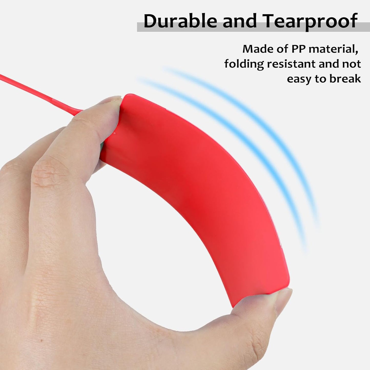 100 Plastic Waterproof Shipping Tags - Writable Marker Ties, Hanging Security Tamper Seals for Labeling and Storage - With One Marker Pen (Red)