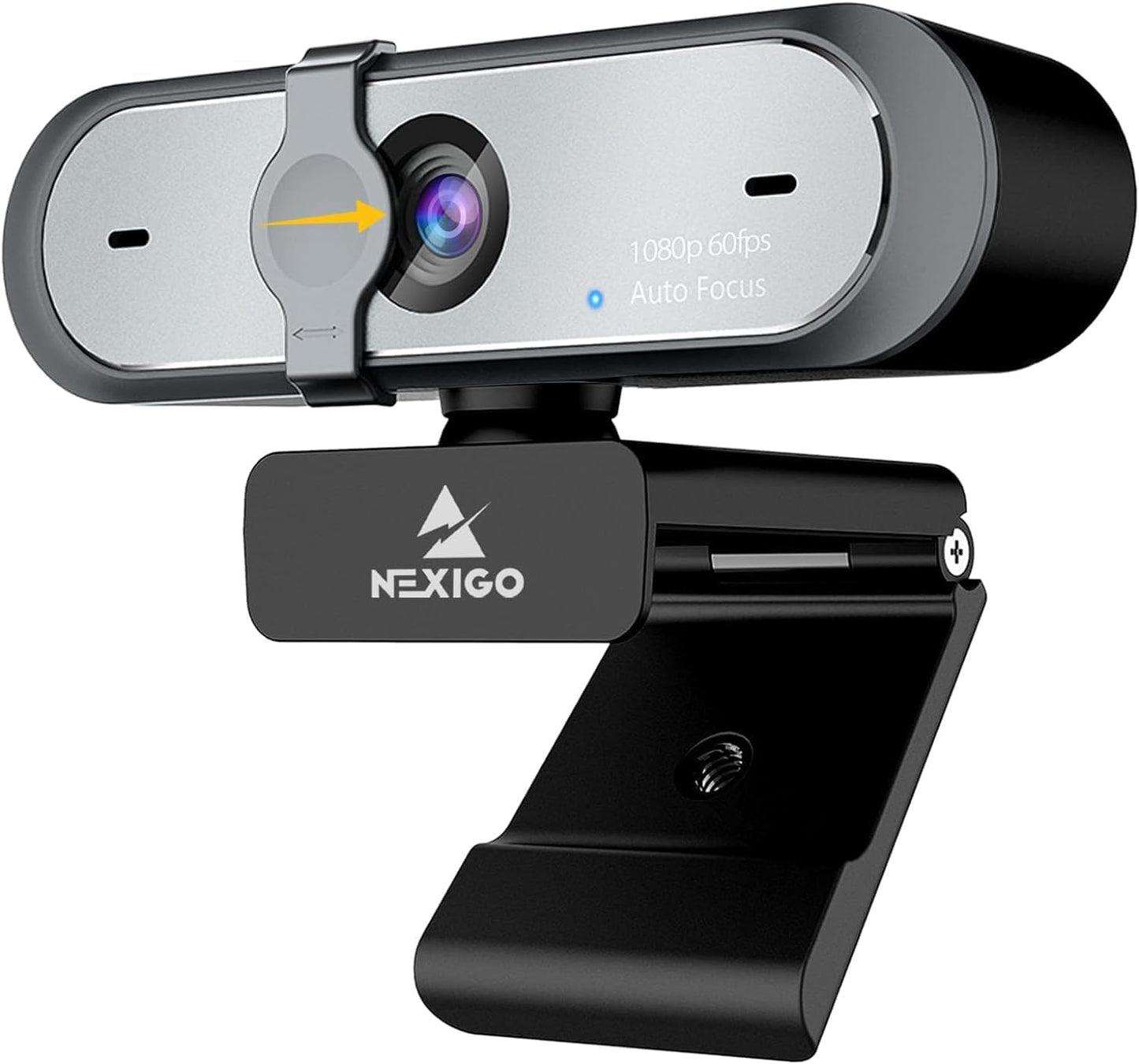 NexiGo N660P (Gen 2) 1080P 60FPS Webcam with Software Control, Dual Microphone & Cover, Autofocus, HD USB Computer Web Camera, for OBS/Gaming/Zoom/Skype/FaceTime/Teams/Twitch