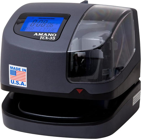AMANO TCX-35 Time Clock for Employees, Electronic Punch Clock for Small Business, Made in USA (Individual Unit)