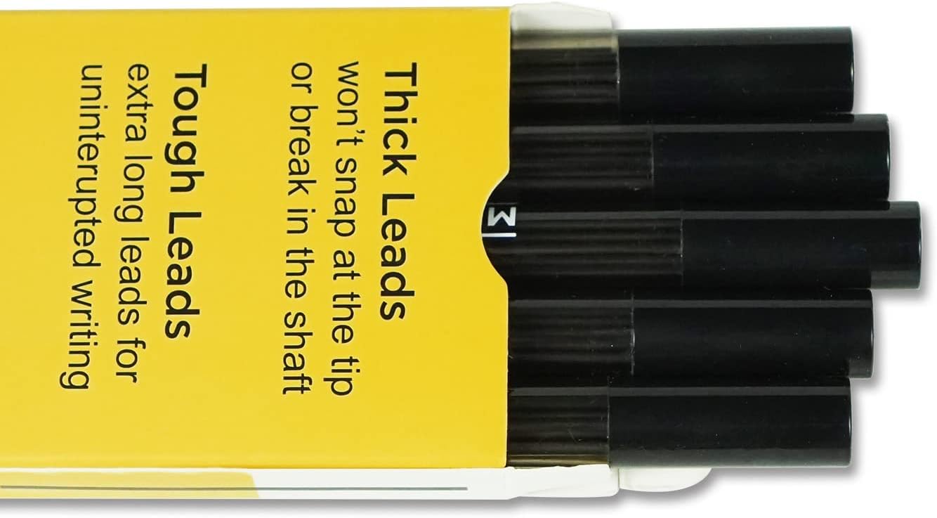 60 Pcs 1.3 mm Lead Refills for Mechanical Pencil, Break Resistant Weatherproof, 120 mm Length, 12 Pcs/tube, 5 Tubes