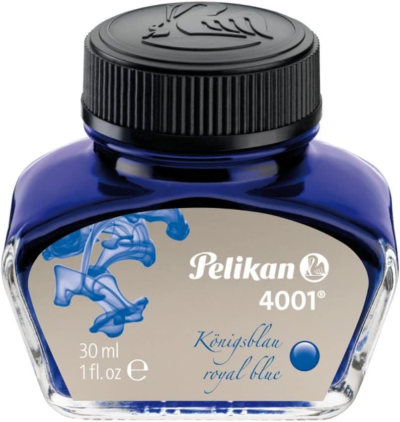 Pelikan 4001 Bottled Ink for Fountain Pens, Royal Blue, 30ml, 1 Each (301010)