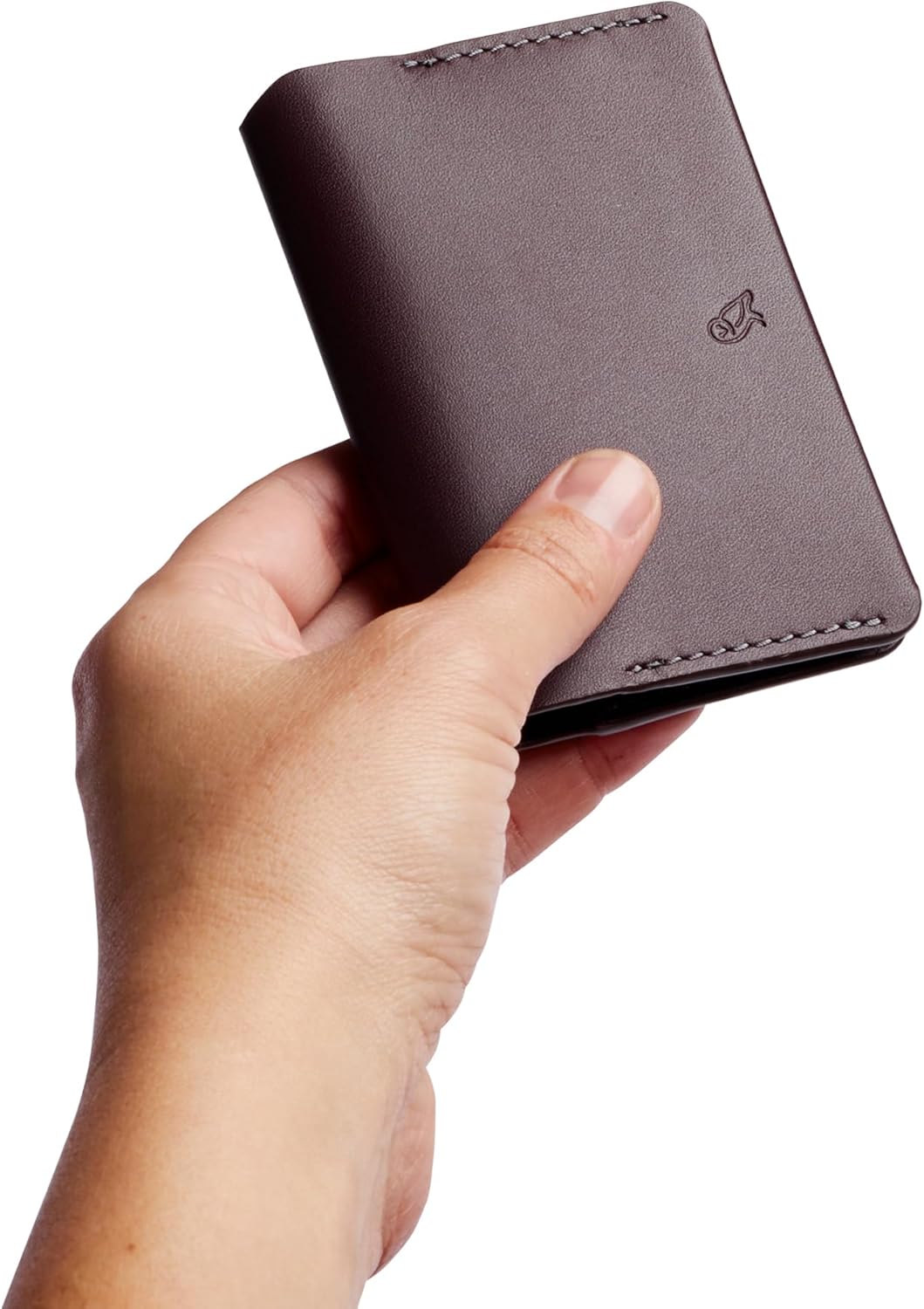 Bellroy Under Cover (slimline leather card wallet/holder with card storage, quick access slot, plus space for folded bills) - DeepPlum