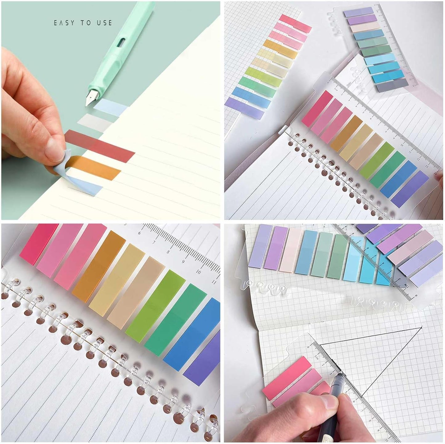 ELII Sticky Tabs 2400pcs - Colored Writable & Repositionable Page Markers