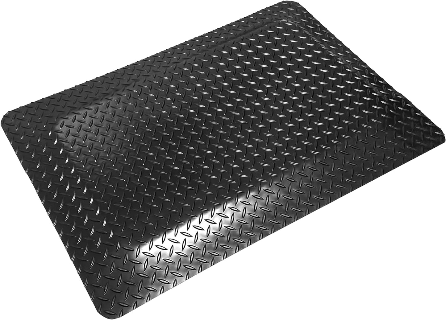 Rhino Mats, American Classic Diamond Anti-Fatigue Mats, Industrial Ergonomic Comfort Standing Mat for Work, Home, Garage, Office, Kitchen or Anywhere (Black 9/16" Thick, 2 FT. x 7 FT.)