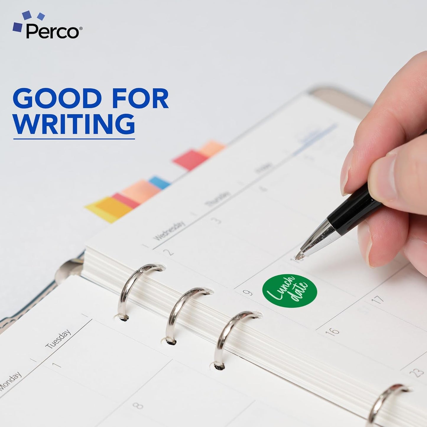 Perco Green 1-Inch Perforated Circle Dot Sticker Labels — 10 Rolls, 10,000 Round Stickers — with Permanent Adhesive for Inventory Management, Color Coding, Garage Sales, Crafts—Made in USA