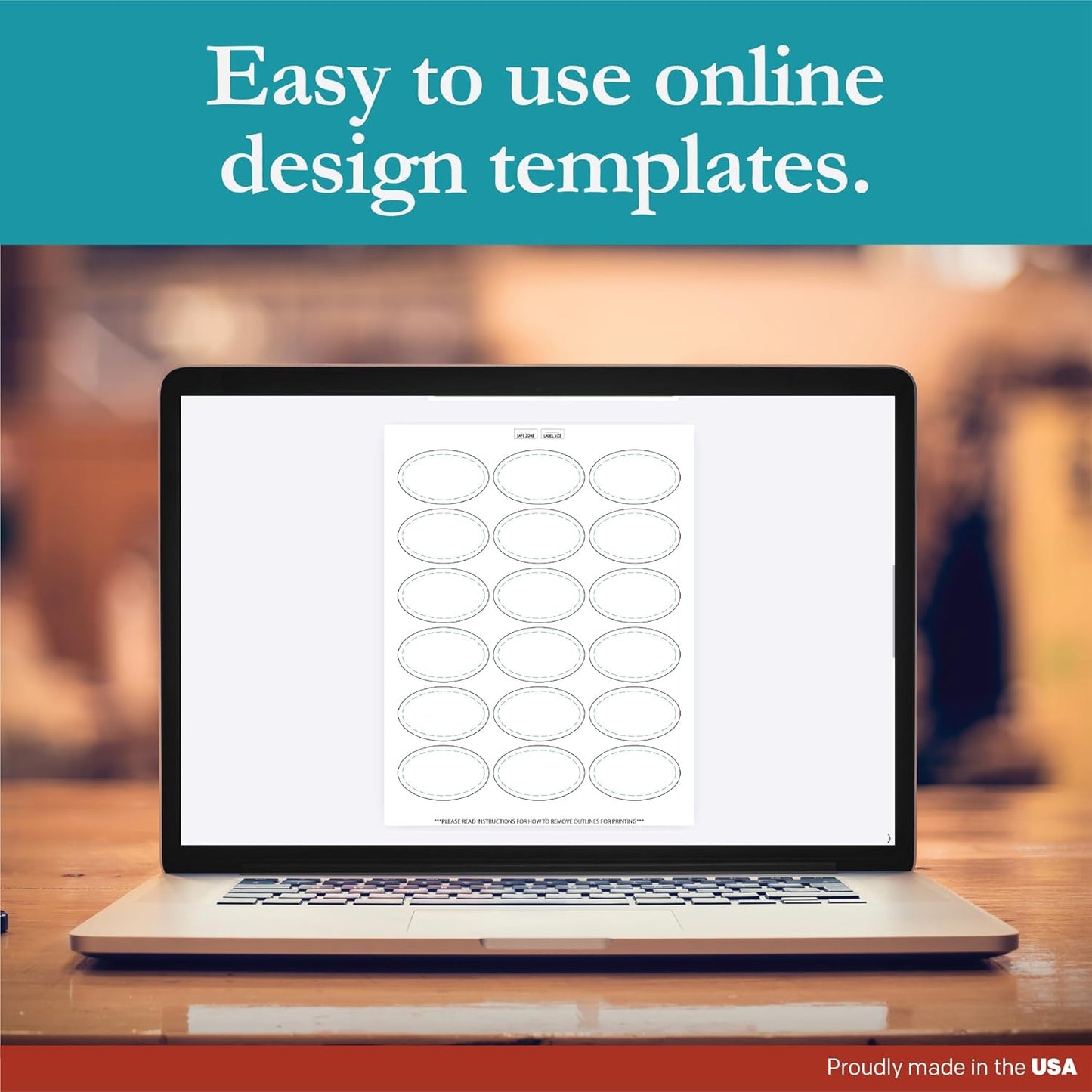 Premium Label Supply White Sticker Oval Labels – 2.5" x 1.5" Oval – Laser/Inkjet Compatible – (18 per Sheet), 100 Sheets – 1,800 Total Adhesive Labels