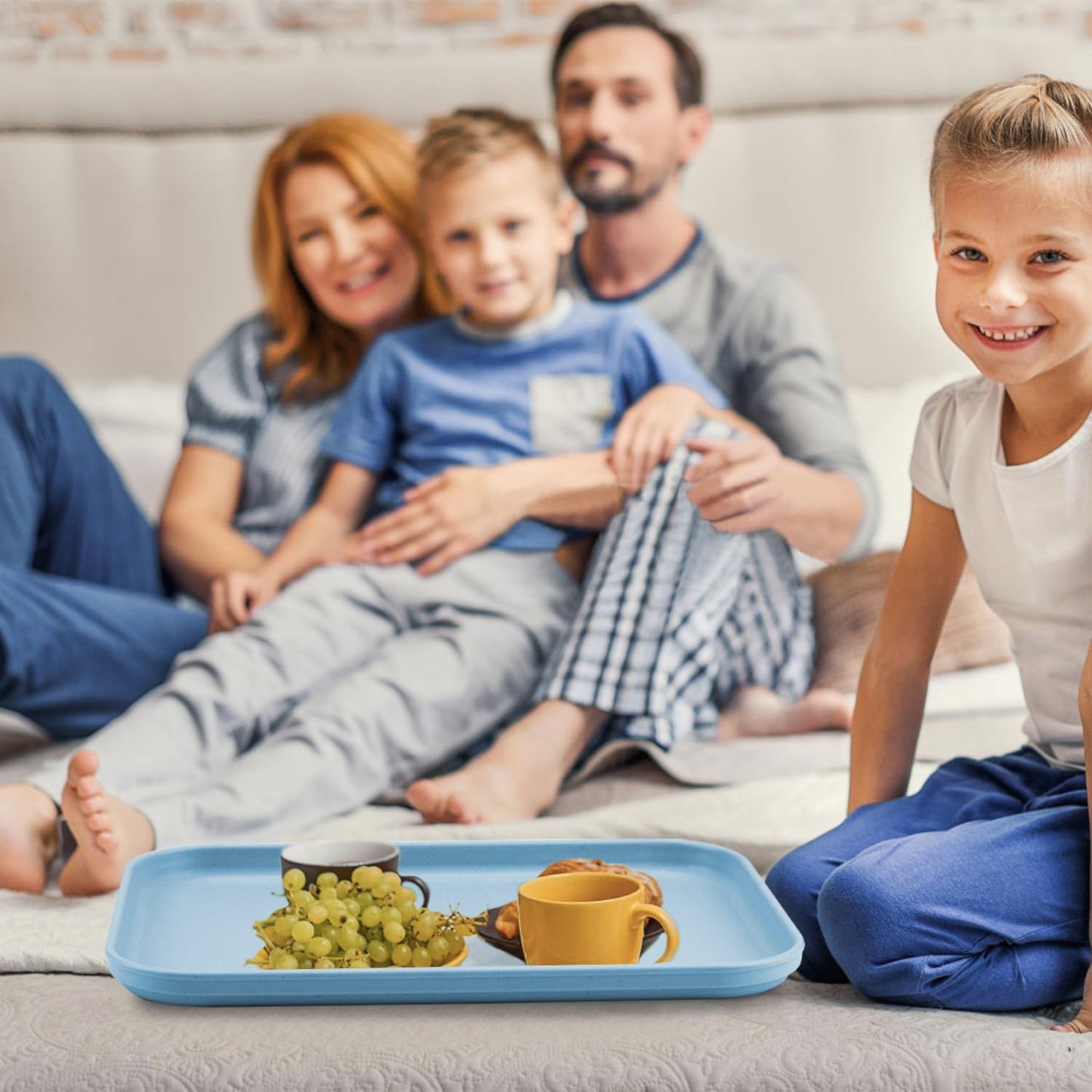 Plastic Art Trays,8 Pack Stackable Activity Tray Crafts Organizer Tray Serving Tray Jewelry Tray for DIY Projects, Painting, Beads, Organizing Supply,8 Color (15 x 10.6 Inches)