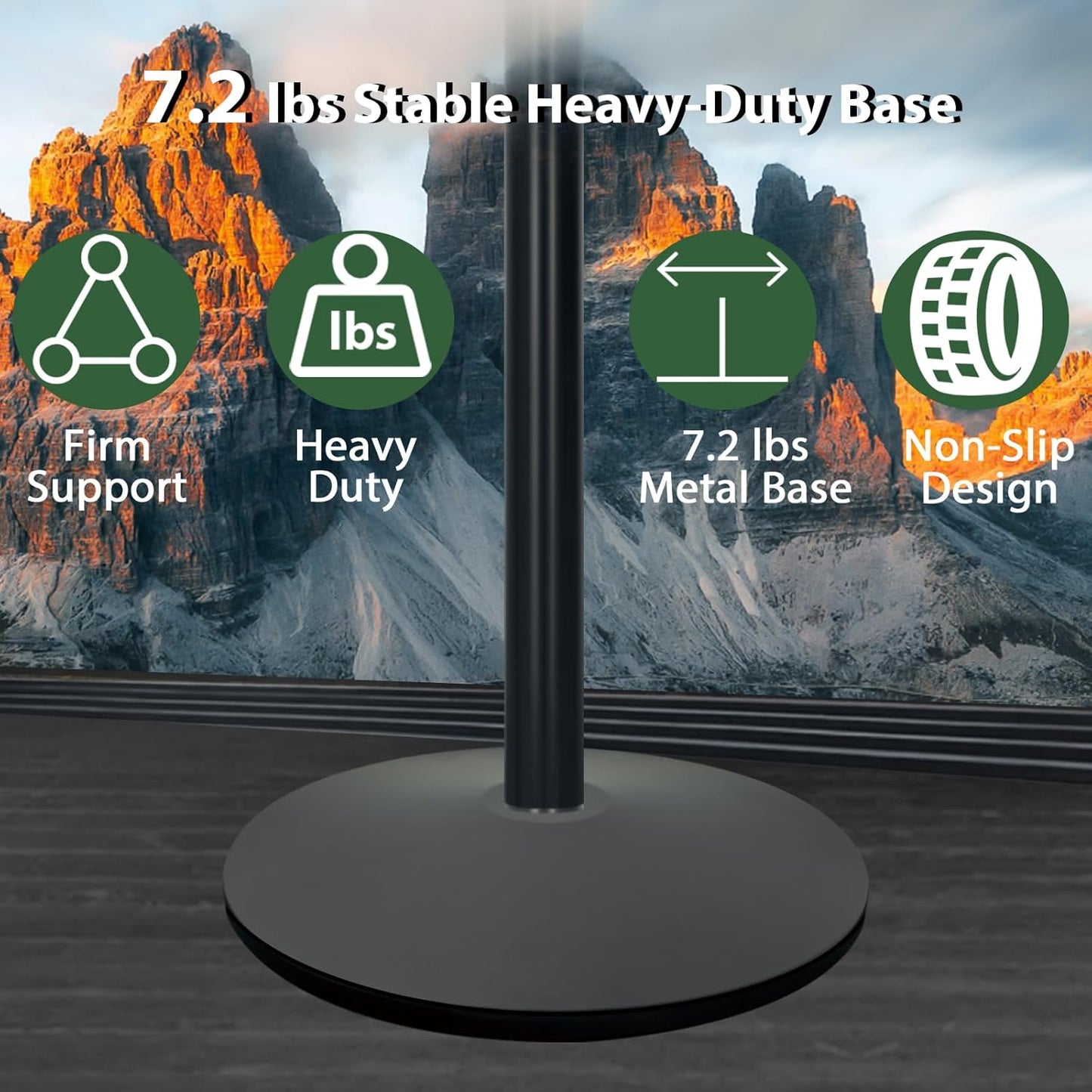 Heavy Duty Sign Holder Poster Stand 8.5"x 11" Floor Standing Sign Holder Adjustable Pedestal Sign Stand with Cast Iron Base for Display/ Advertisement (Black)