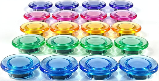 Qualsen Magnets for Whiteboard 20 Pcs, Round Fridge Magnets for Dry Board Decorative, Teacher Supplies for School, Classroom, Home, Office, Locker (Clear)