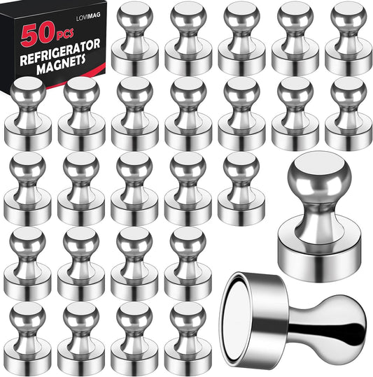 LOVIMAG 50Pcs Fridge Magnets Strong Adult Magnet for Whiteboard, Office, Classroom, Map