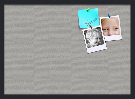 PinPix 28x20 Inch Cork Bulletin Board. This Decorative Framed Pin Board Comes with Dark Stone Design and a Satin Black Frame. Ideal for Home Office Decor or Message Board (PinPix-1808)