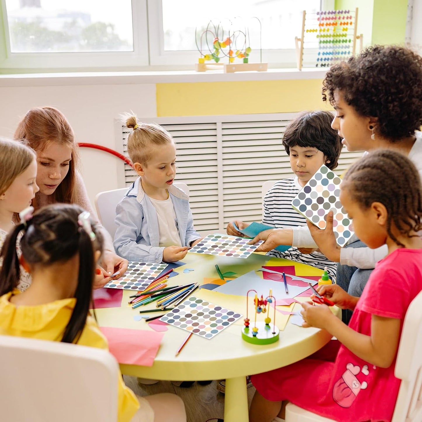 STARLIBOO Dot Stickers - Morandi Color Code Label, Garage Sale & Yard Sale Price Tags, Writable (1200 Labels)