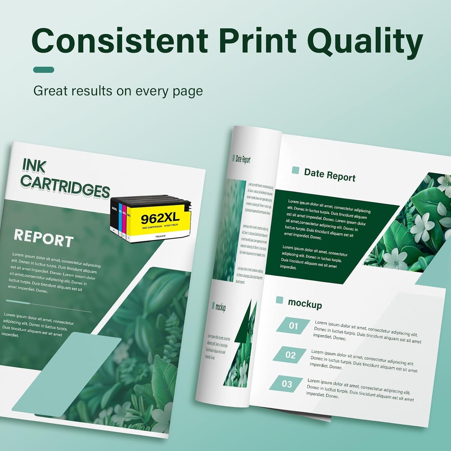 962XL 962 9015e Ink Cartridges Combo Pack: Replacement for HP 9018e Ink 962XL Black and 962 Color 962XL/962 OfficeJet Pro 9025e 9010 9015 9018 9020 9025 9010e 9012e 9020e Printer 4 Pack