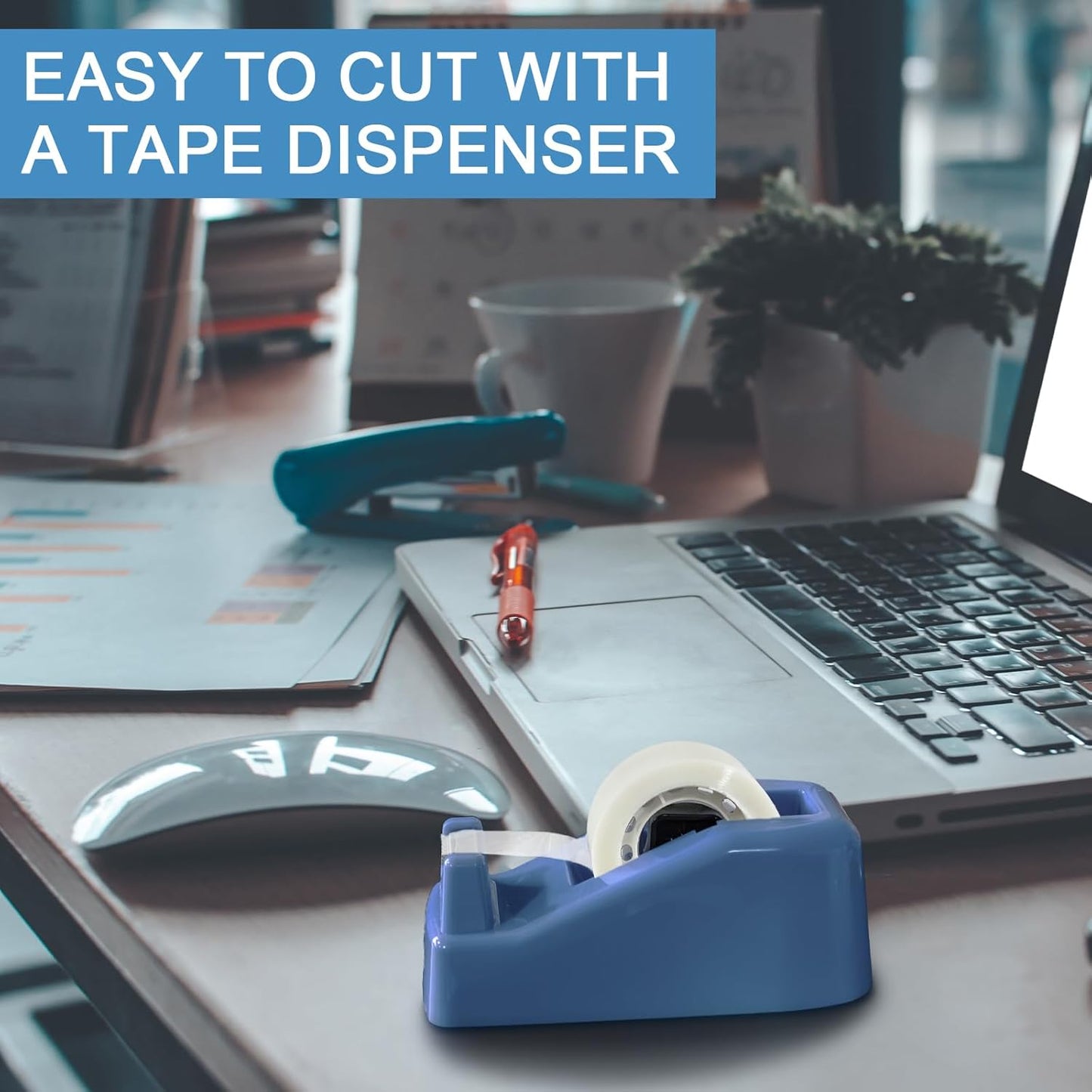 Beieverluck 96 Rolls Invisible Tape Refill 3/4 Inch X 1000 Inches Matte Tape for Dispenser Refill 1 Inch Core Magic Tape for Office Home School Supplies Correction Labeling Gift Wrapping Tape Roll